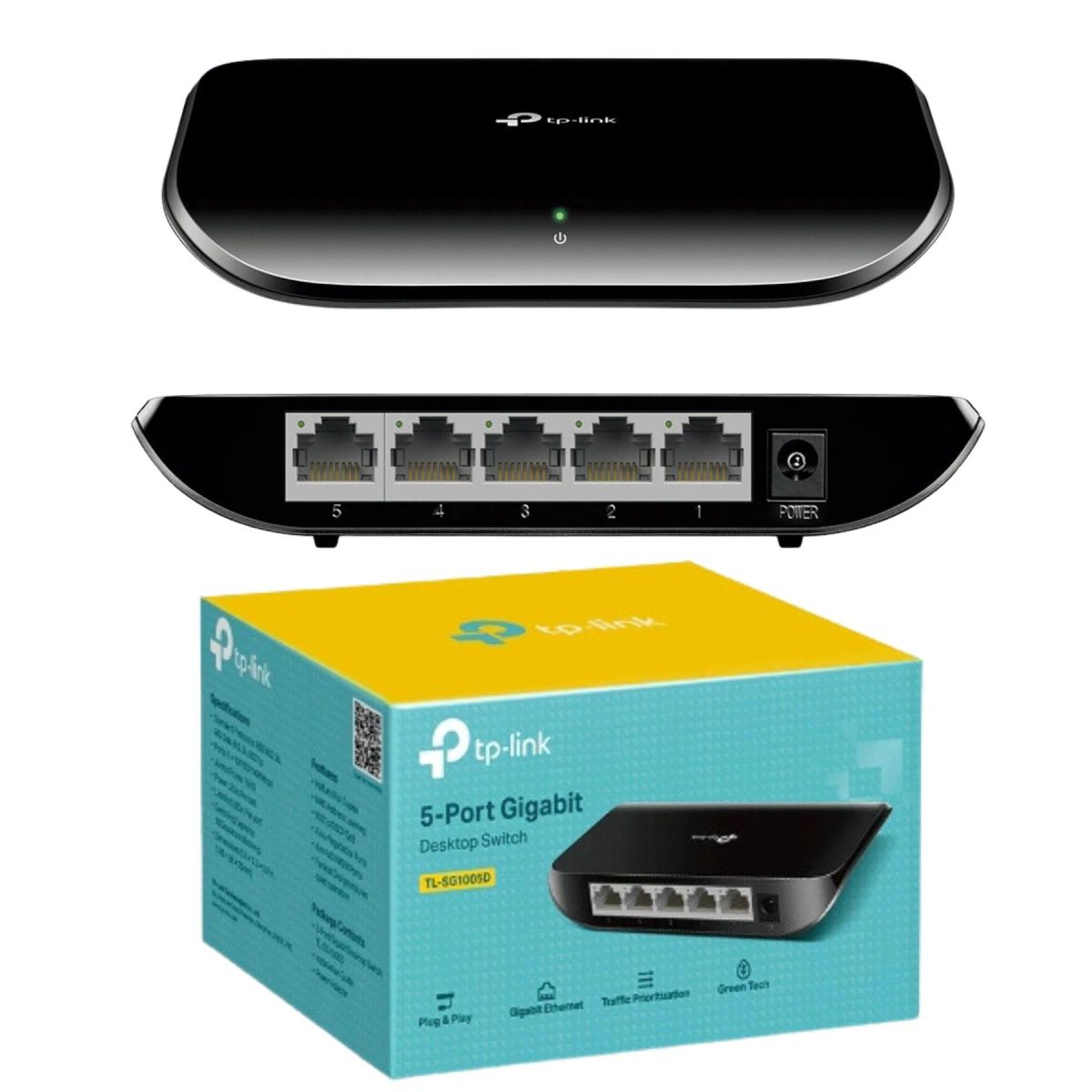 TP LINK - Switch 5 Puertos Gigabit 10/100/1000 Tp-Link TL-SG1005D