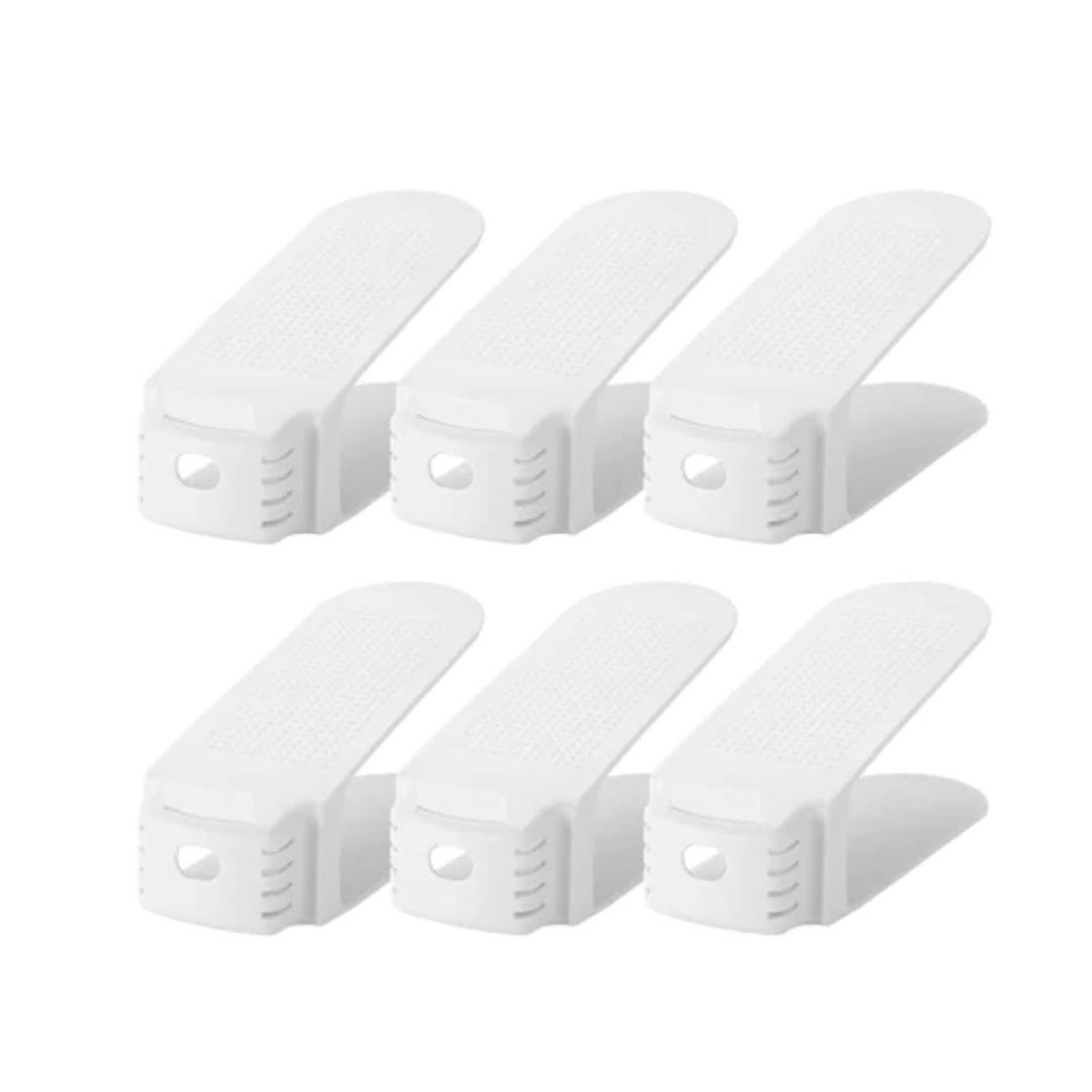 LIKE-IT - Set de 6 organizadores de zapatos anchos Like-It. Duplica el espacio de guardado. Fabricado en Japón.