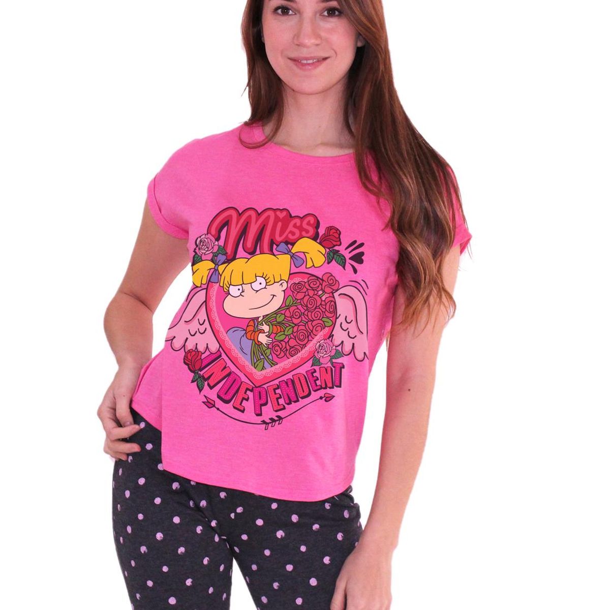 NICKELODEON - Pijama Mujer Algodón Rugrats - Fucsia