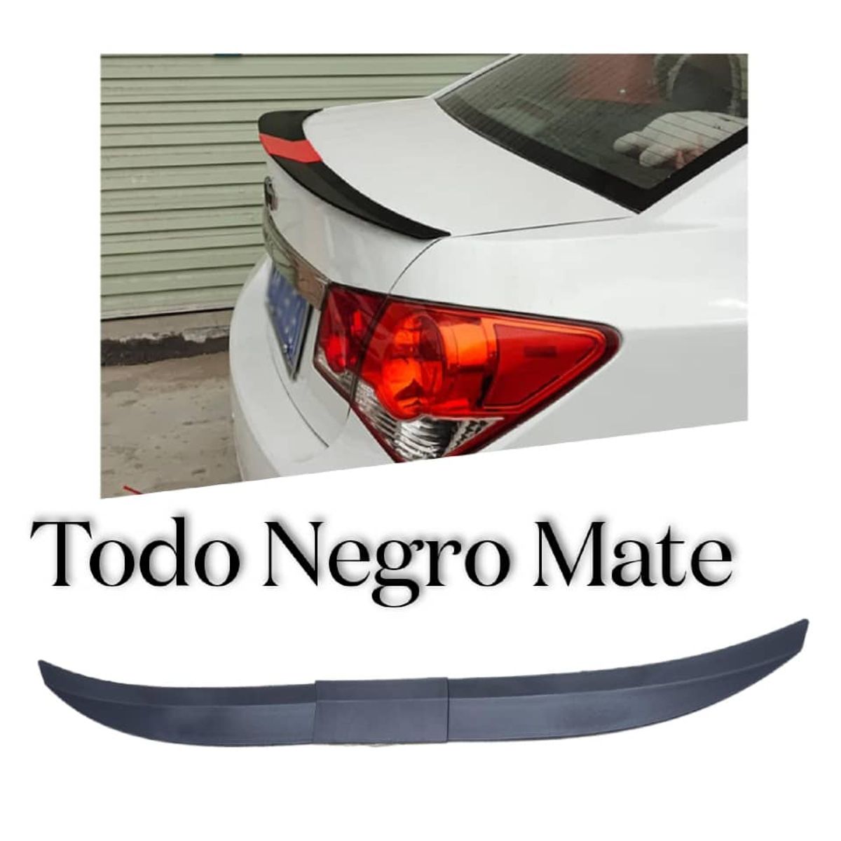 GENERICO - Lip Alerón maletero para auto universal todo mate