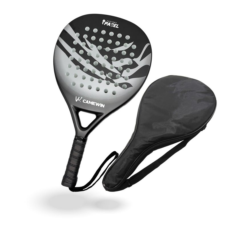 PWRFITNESS - Pala de Padel Gris con Negro Modelo 4013