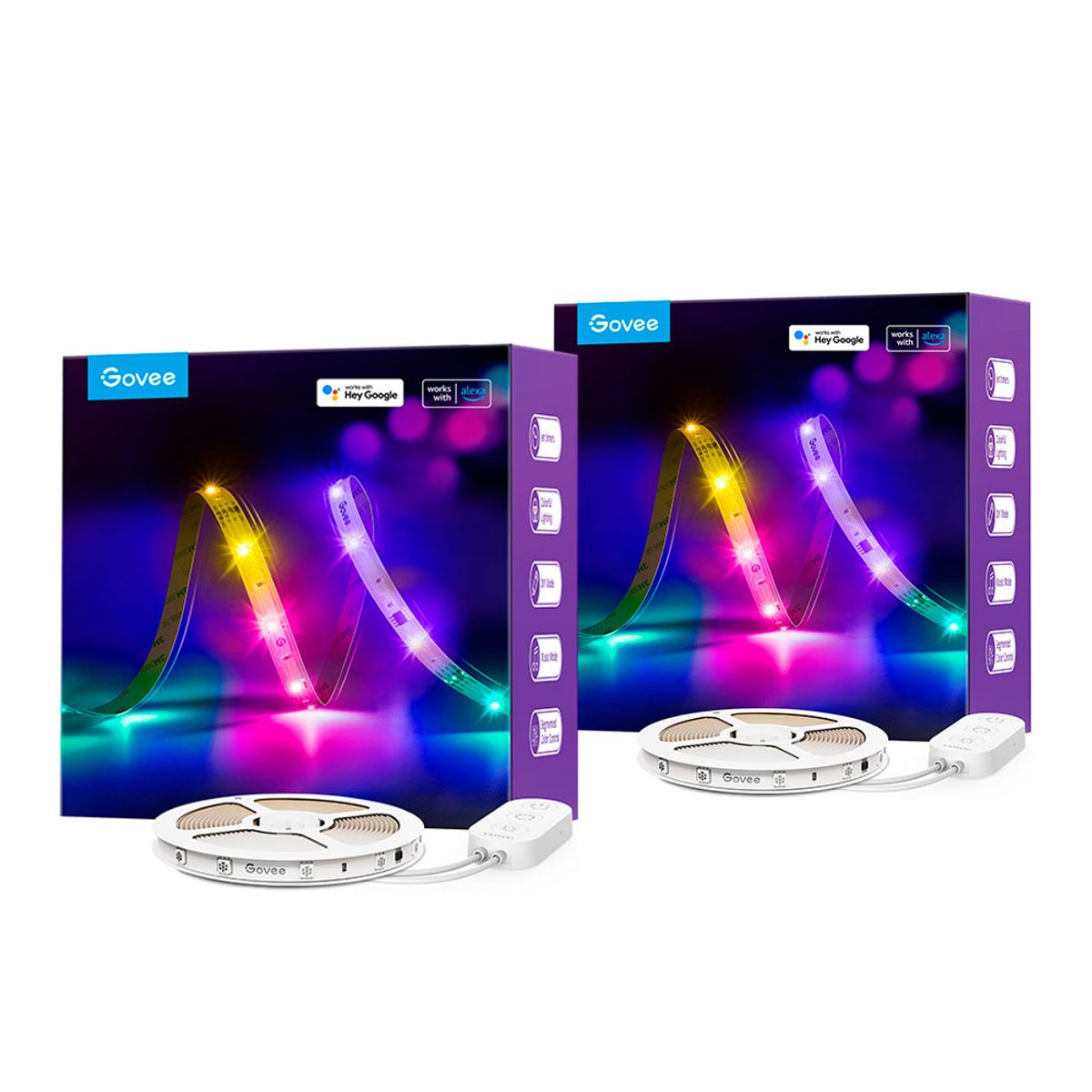 GOVEE - Pack 2x Tira de luces LED Govee RGBIC Basic Wi-Fi  Bluetooth