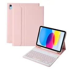 GENERICO - Carcasa Funda Con Teclado Para iPad 10ma Gen 10.9 2022 / Rosa 109