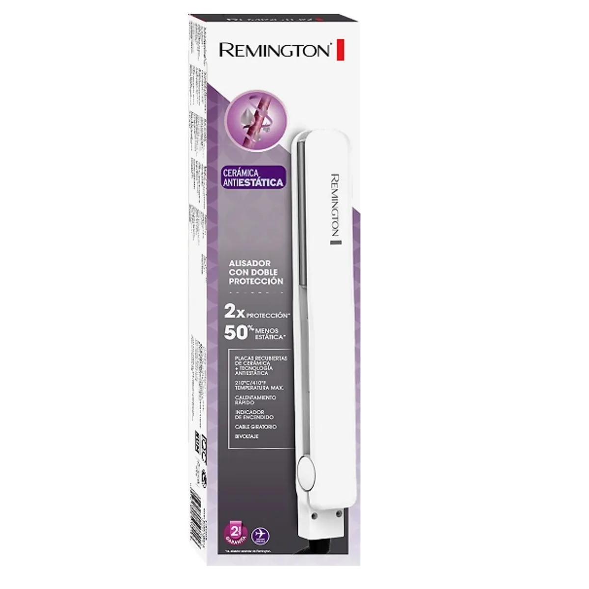 REMINGTON - Plancha De Cabello Alisadora REMINGTON Con Cerámica Y Antiestática