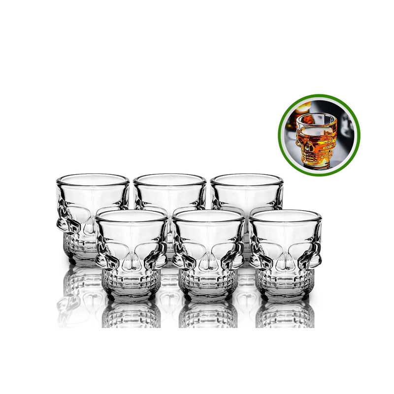 GENERICO - Vasos De Tequila Calavera Estilo Nordico 75cc