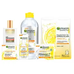 GENERICO - Pack Facial Express Aclara Vit. C Garnier + UV Defender F50.