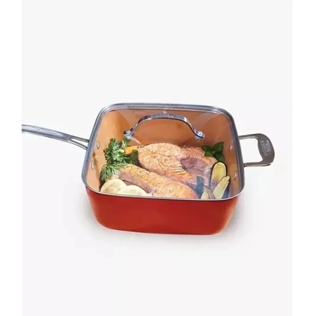 GENERICO - Juego Cocina 4 Piezas Olla Sarten Cuadrada 7 Litros