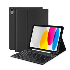 GENERICO - Carcasa Funda Con Teclado Para iPad Air 4 5 ta generación / Negro 109