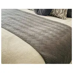 COMPRAPO - Piecera Plush Diseño Gris 210x70 para King o 2Plazas