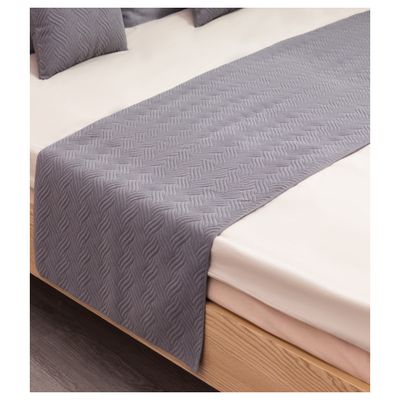 Imagen 2 del producto Piecera Plush Diseño Gris 210x70 para King o 2Plazas
