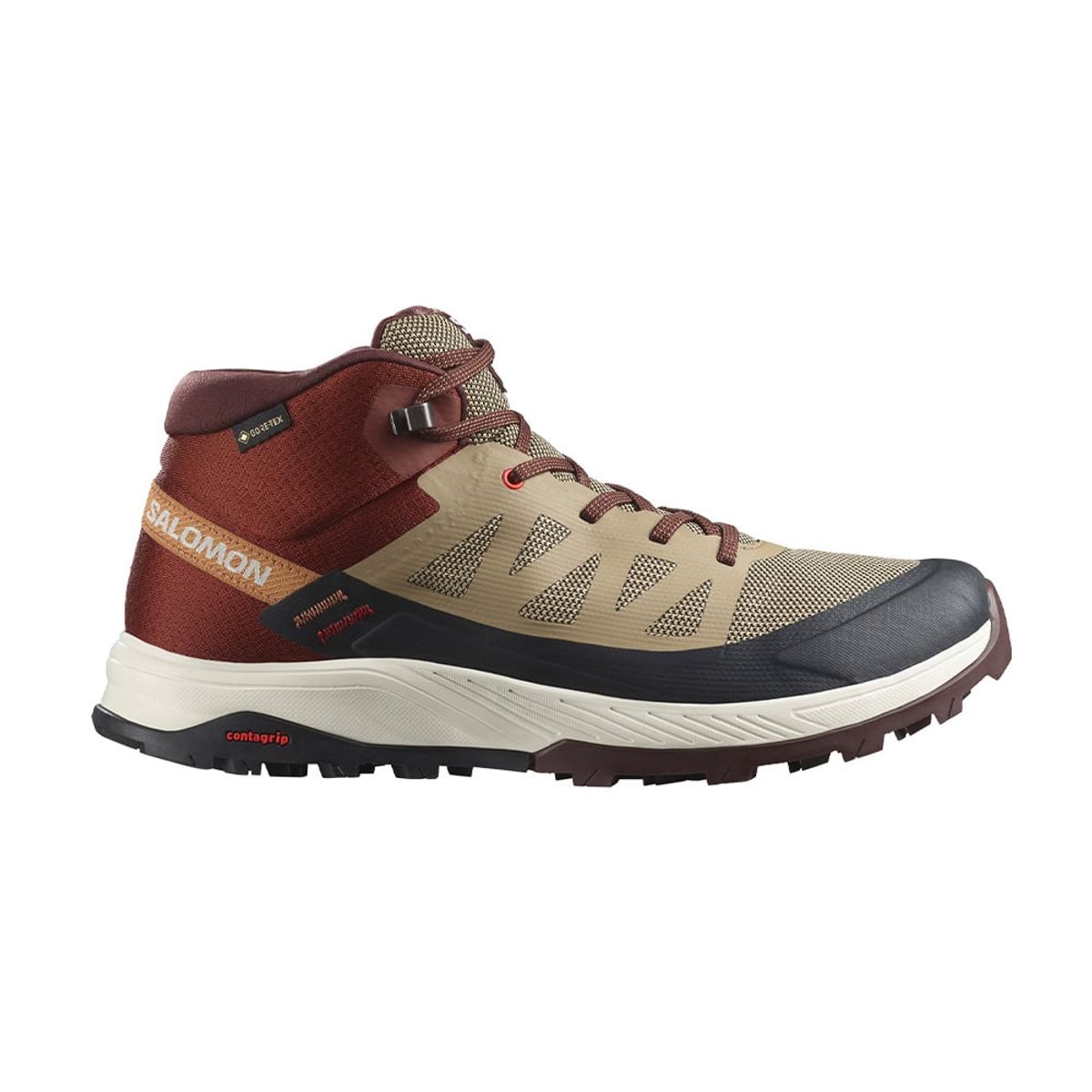 SALOMON - Zapatilla Hombre Outrise Mid Gtx Burdeo Salomon