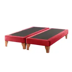 DULCES SUEÑOS - Base De Cama Europea 2 Plazas 200X150 Rojo Felpa