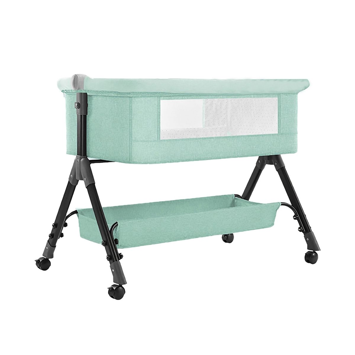 BABYLUNA - Cuna para Bebé Con Colchón 4 Modos Incluye Bolso Verde