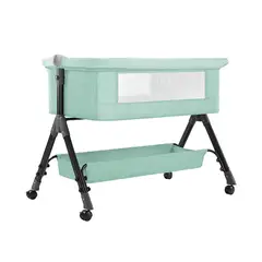 BABYLUNA - Cuna para Bebé Con Colchón 4 Modos Incluye Bolso Verde