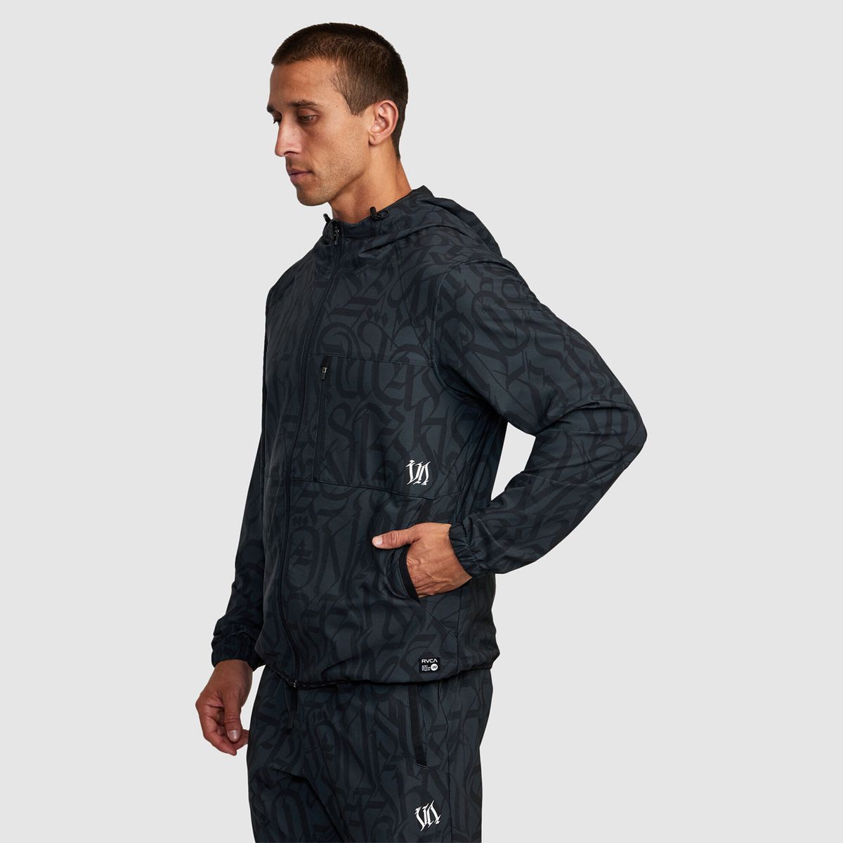 RVCA - Chaqueta Thug Rose M Jckt Negro Hombre RVCA