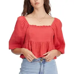 BILLABONG - Blusa M/C Cross My Heart J Wvt Rojo Mujer