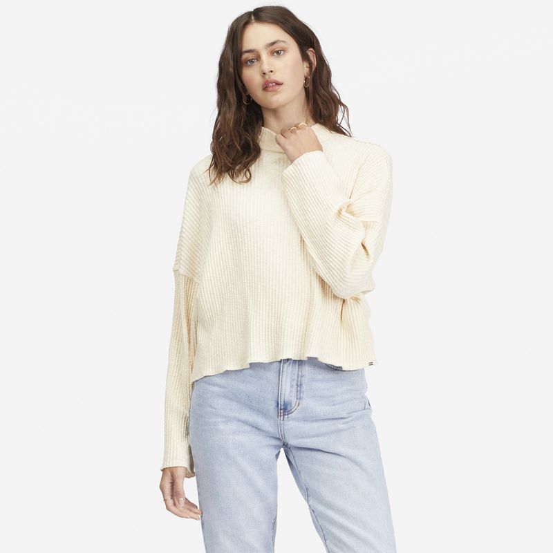 BILLABONG - Sweater The Saturday J Kttp Blanco Mujer BILLABONG