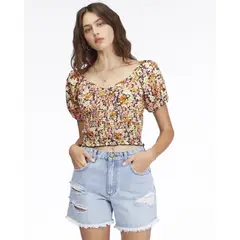 BILLABONG - Blusa M/C Get Along J Kttp Naranjo Mujer