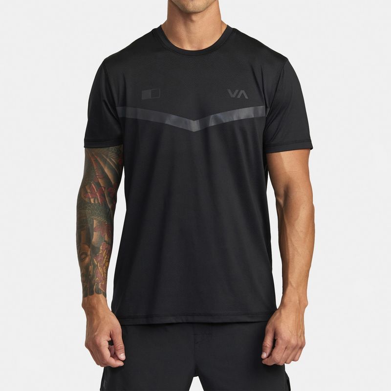 RVCA - Polera M/C runnersskttp Negro Hombre RVCA