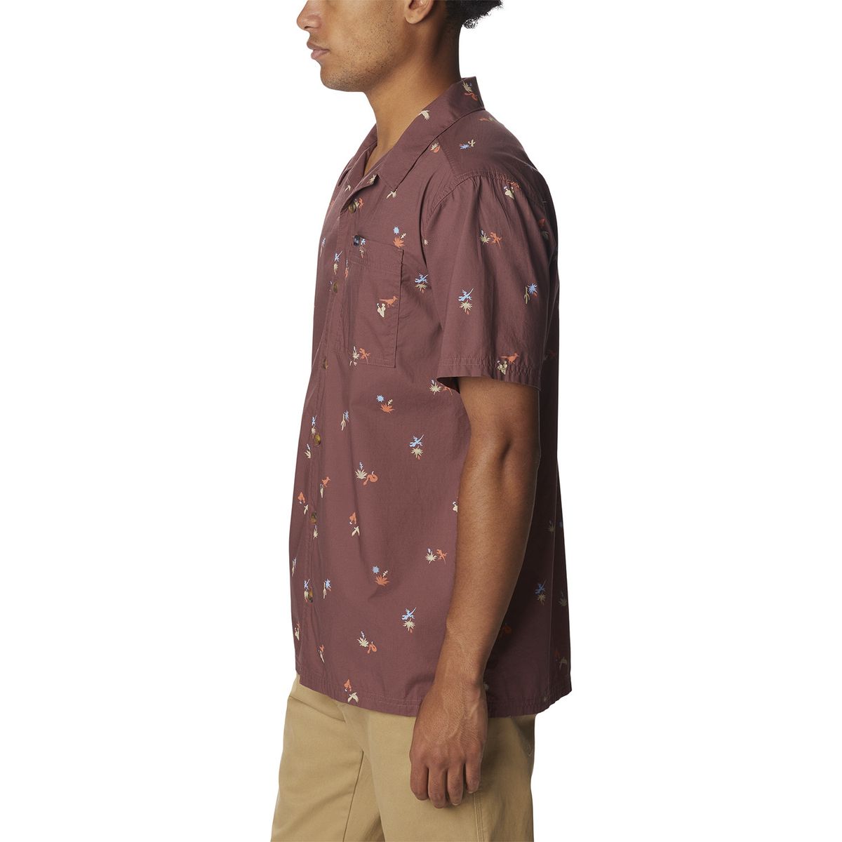 COLUMBIA - Camisa M/C Pine Canyon Short S Burdeo Hombre COLUMBIA