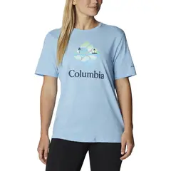 COLUMBIA - Polera Blue Bird Day Relax Celeste Mujer