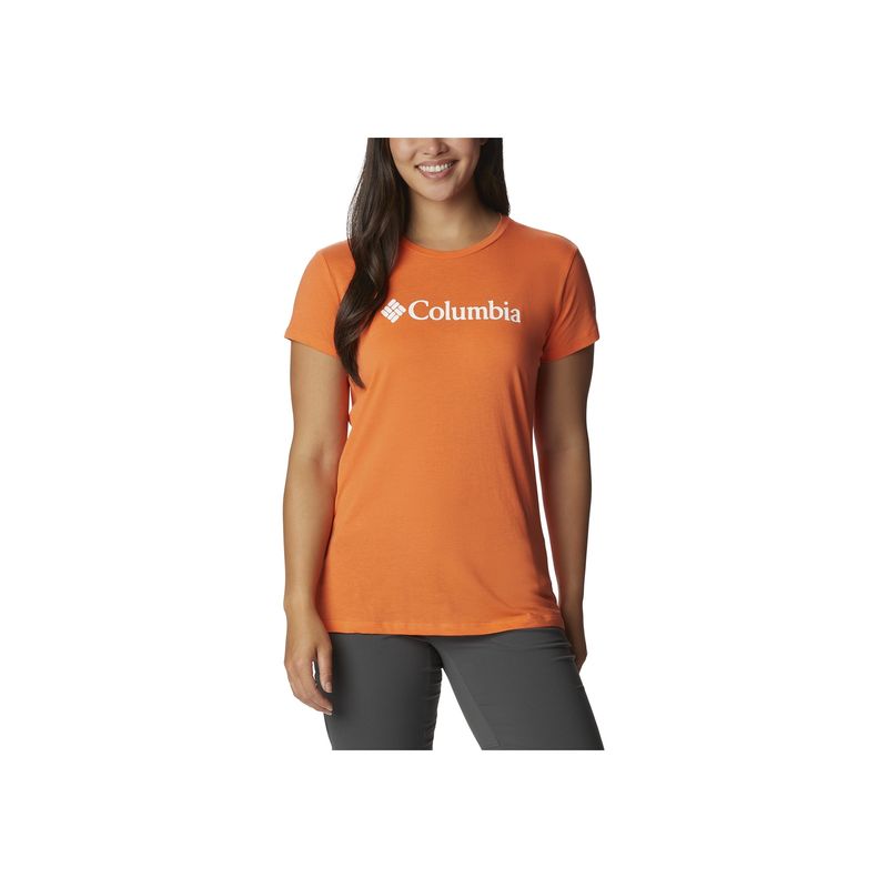 COLUMBIA - Polera M/C Trek Ss Graphic Tee Naranja Mujer COLUMBIA