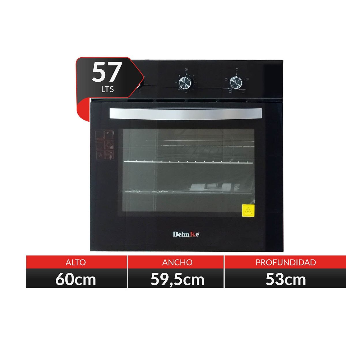 BEHNKE - Kit Empotrado Horno+Encimera Eléctrica 3 Platos+Campana