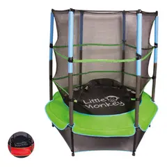 LITTLE MONKEY - Cama Elástica 4ft 14mts Niños Malla Protectora Verde.