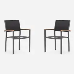 ROSEN - Set 2 Sillas de Terraza Ohope Grafito