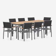 ROSEN - Juego Comedor de Terraza Ohope 9 Piezas