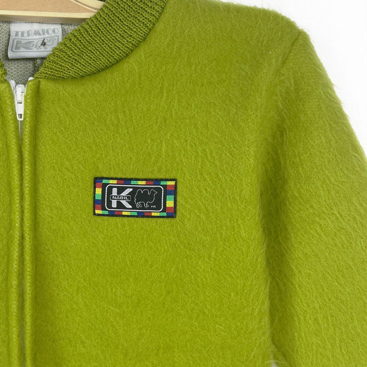 K NABIL - Pijama Enterito Niño y Niña - Osito Térmico - Verde Pistacho - Ocre
