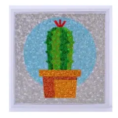 GENERICO - Diamond painting niños 5d Cactus - Con marco