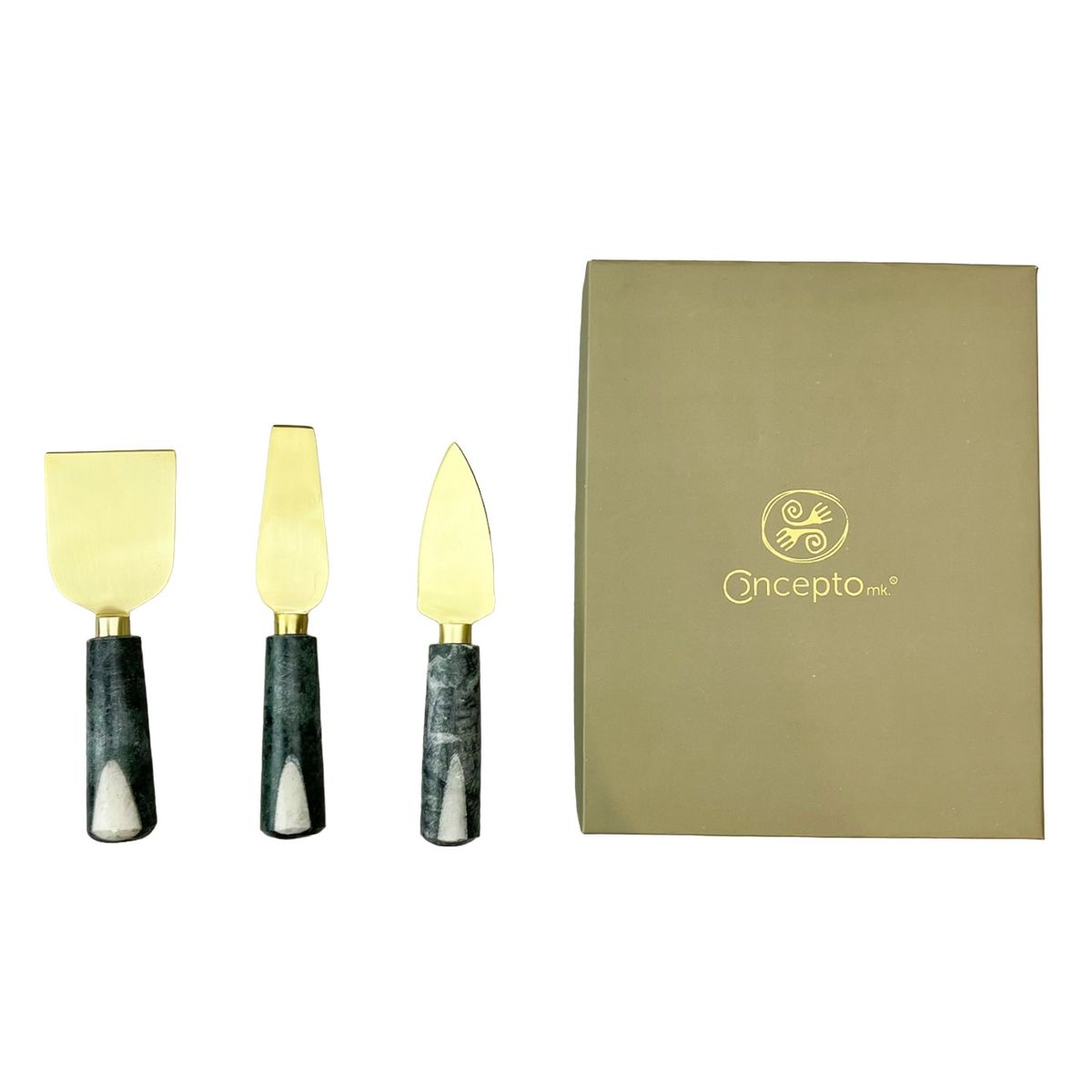 CONCEPTO MK - CUCHILLOS MÁRMOL DORADO