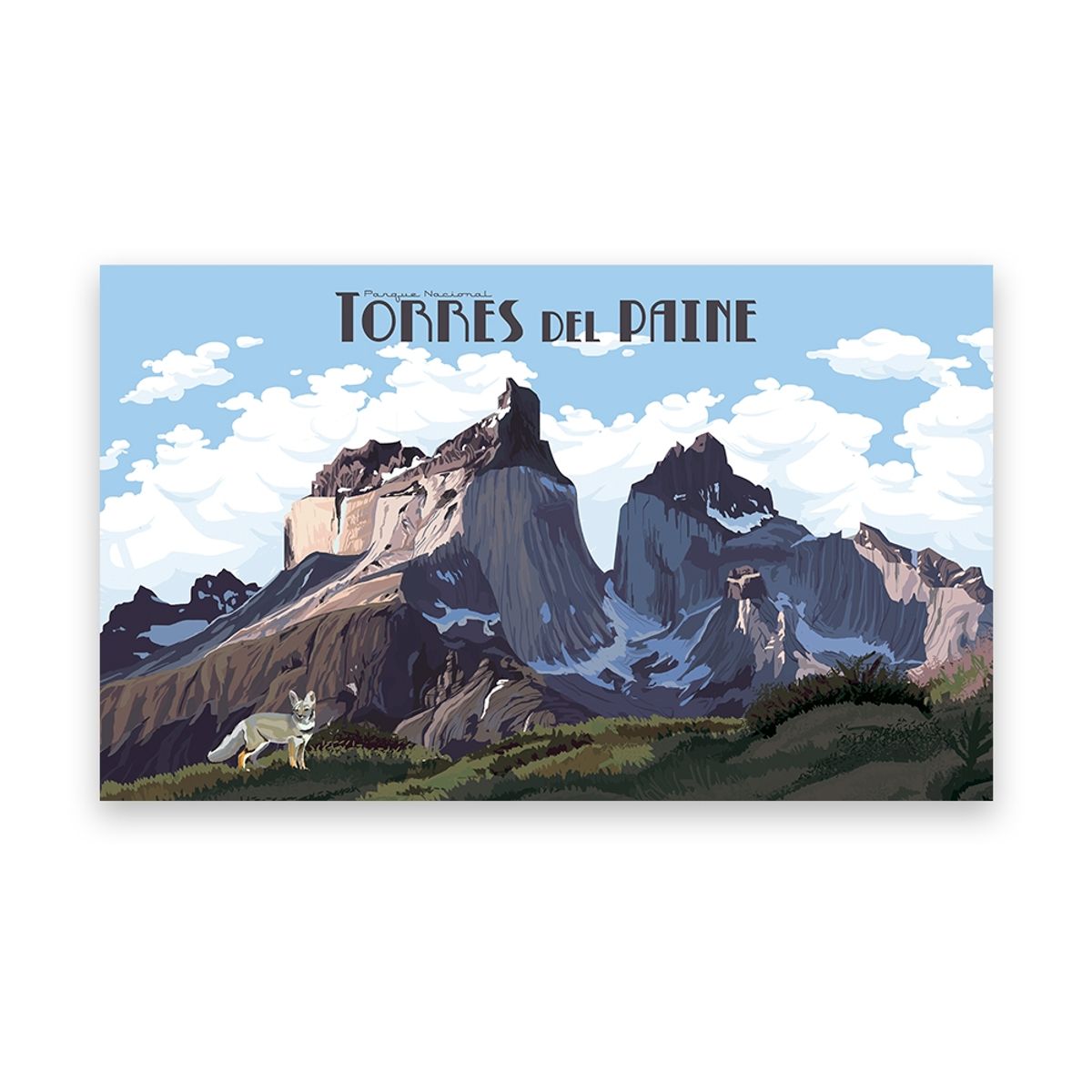 LENGA - Ilustración Parque Nacional Torres Del Paine - El Macizo Austral