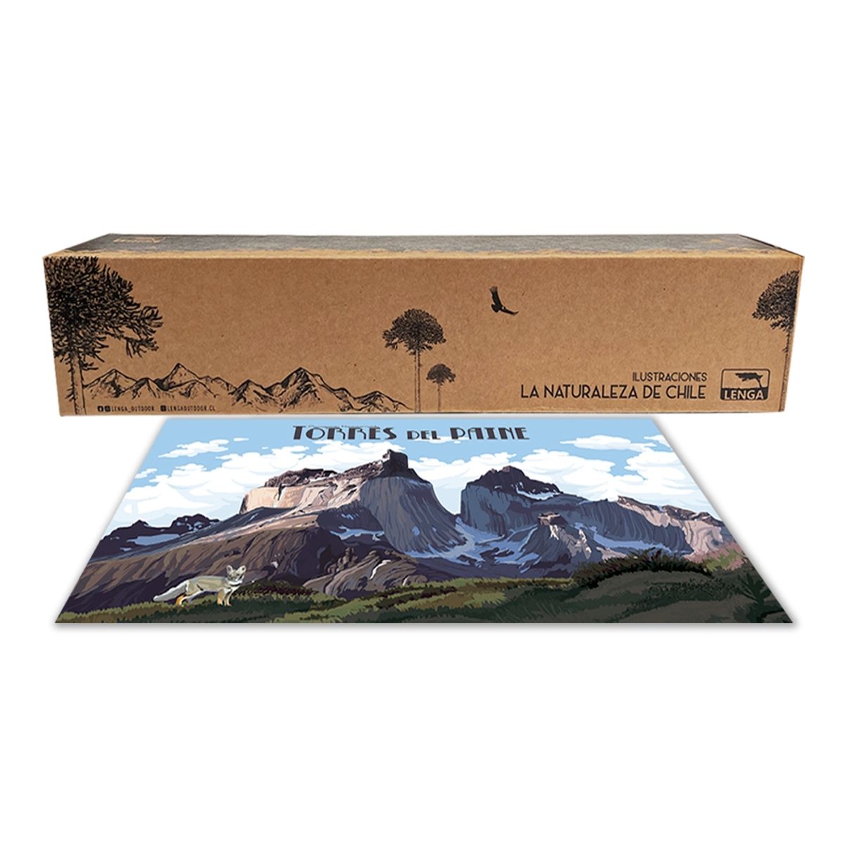 LENGA - Ilustración Parque Nacional Torres Del Paine - El Macizo Austral