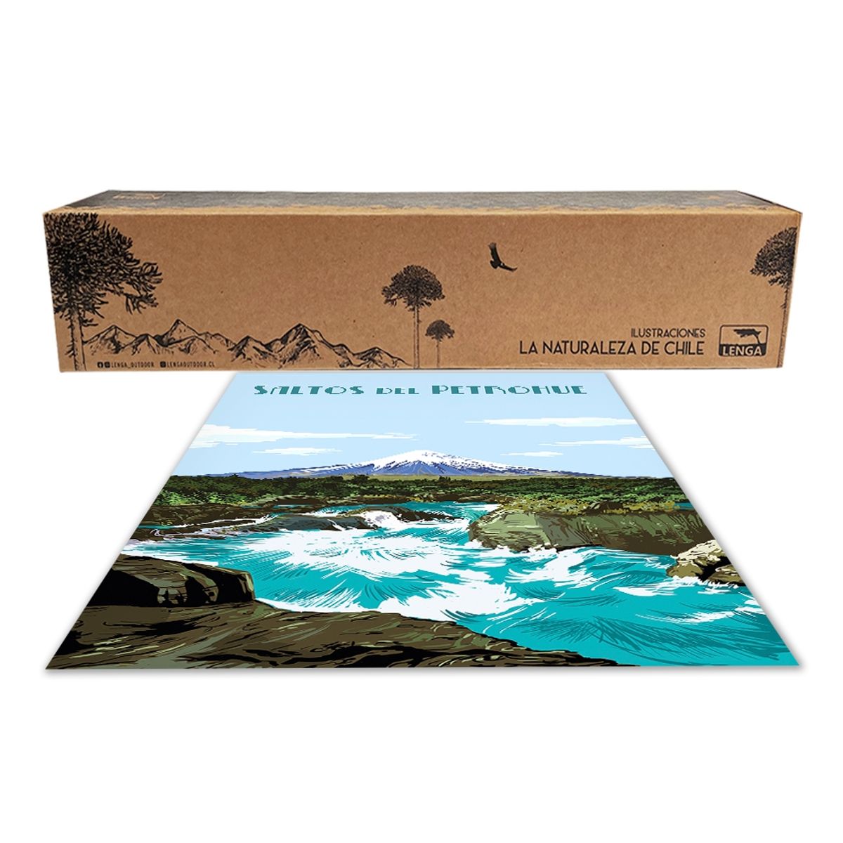 LENGA - Ilustración Saltos del Petrohué