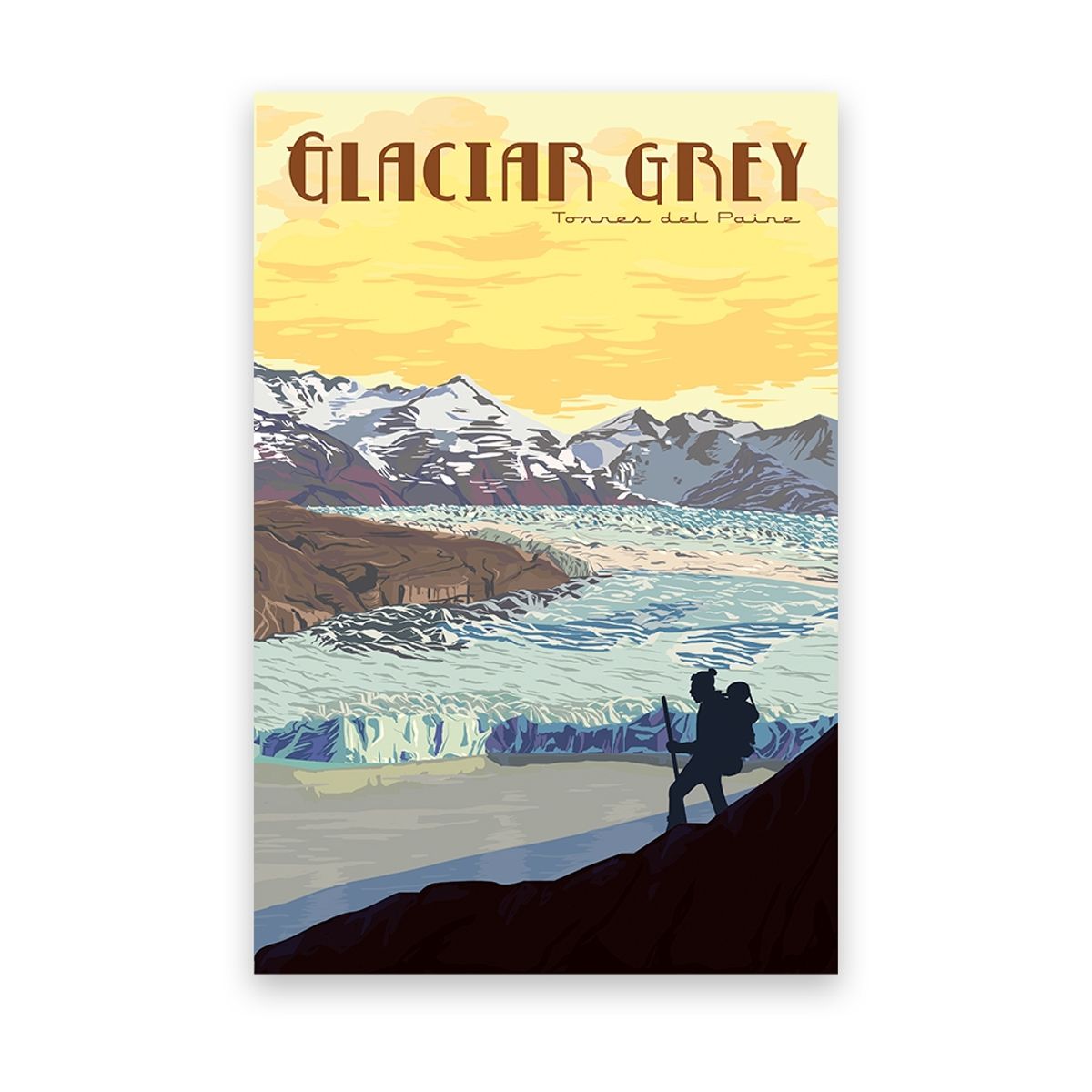 LENGA - Ilustración Glaciar Grey