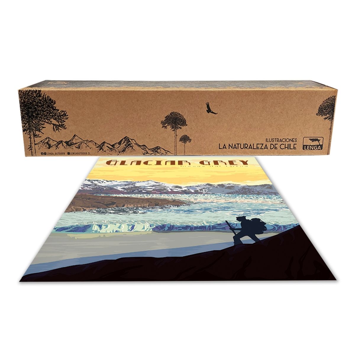 LENGA - Ilustración Glaciar Grey