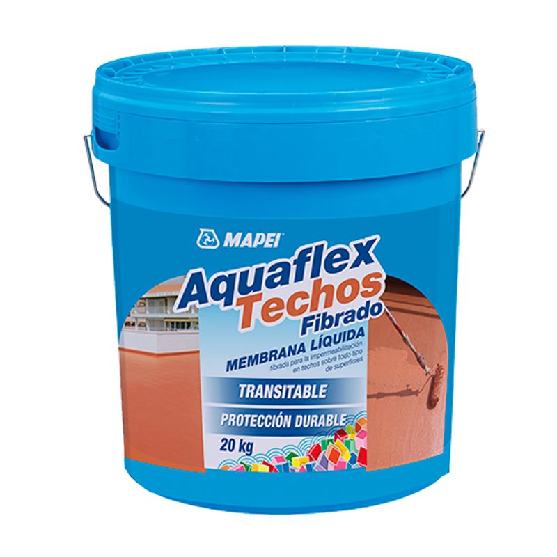 MAPEI - Aquaflex Techos Fibrado 20kg impermeabilizante color blanco