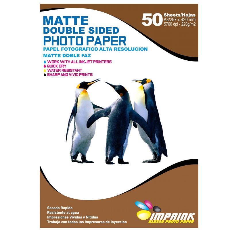 IMPRINK - Papel Alta Resolución Doble Faz Opalina Matte A3220g50h