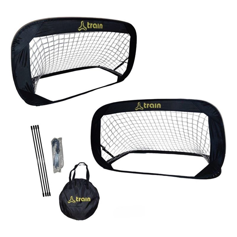 TRAIN - Set 2 Arcos De Fútbol Plegables Train Con Funda (122x66 Cm)