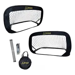 TRAIN - Set 2 Arcos De Fútbol Plegables Con Funda (122x66 Cm)