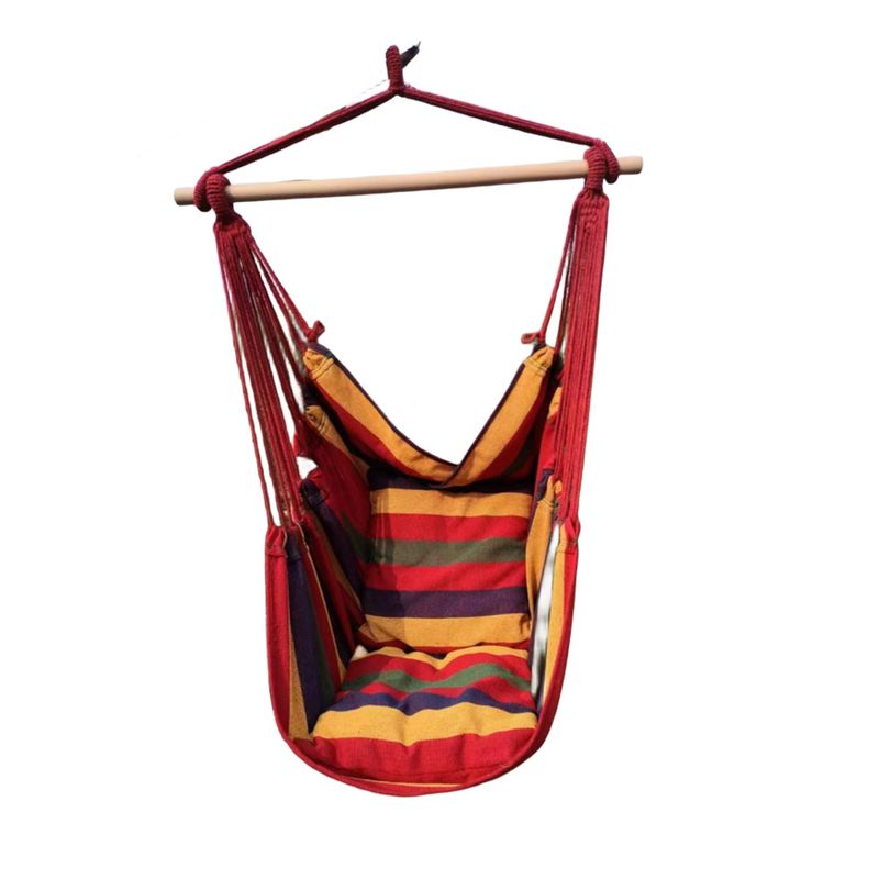 BABYLUNA - Silla Hamaca Con Palo Camping Outdoor Rojo