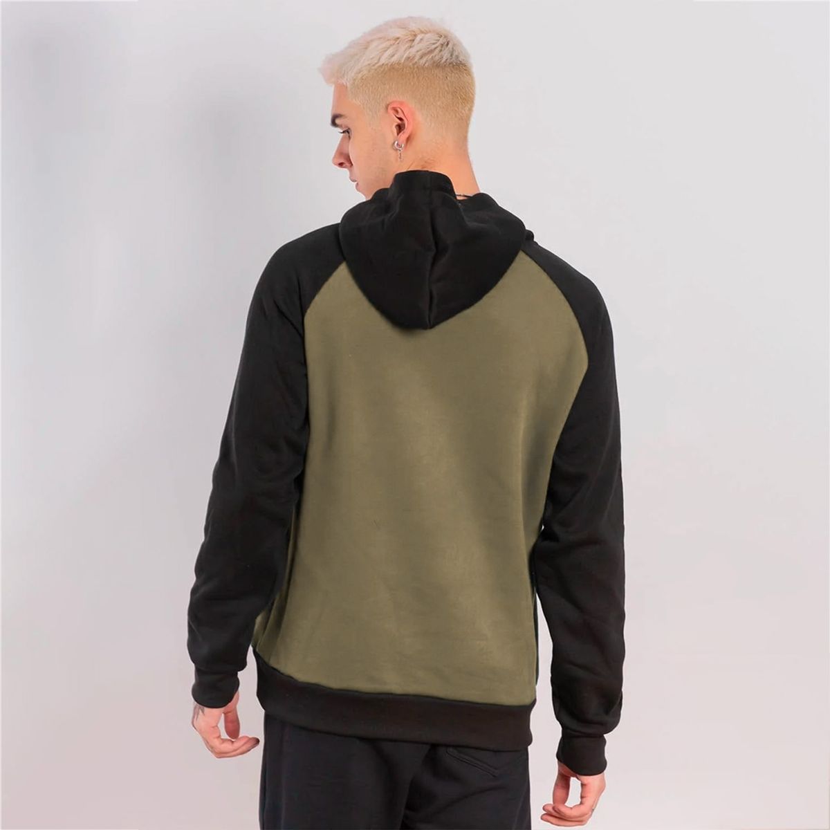 GANGSTER - Polerón Hoddie Fleece Everyday Verde Gangster