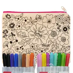 EMPORIO CURANIPE - Kit para pintar Estuche Flor II 16 Marcadores Textiles