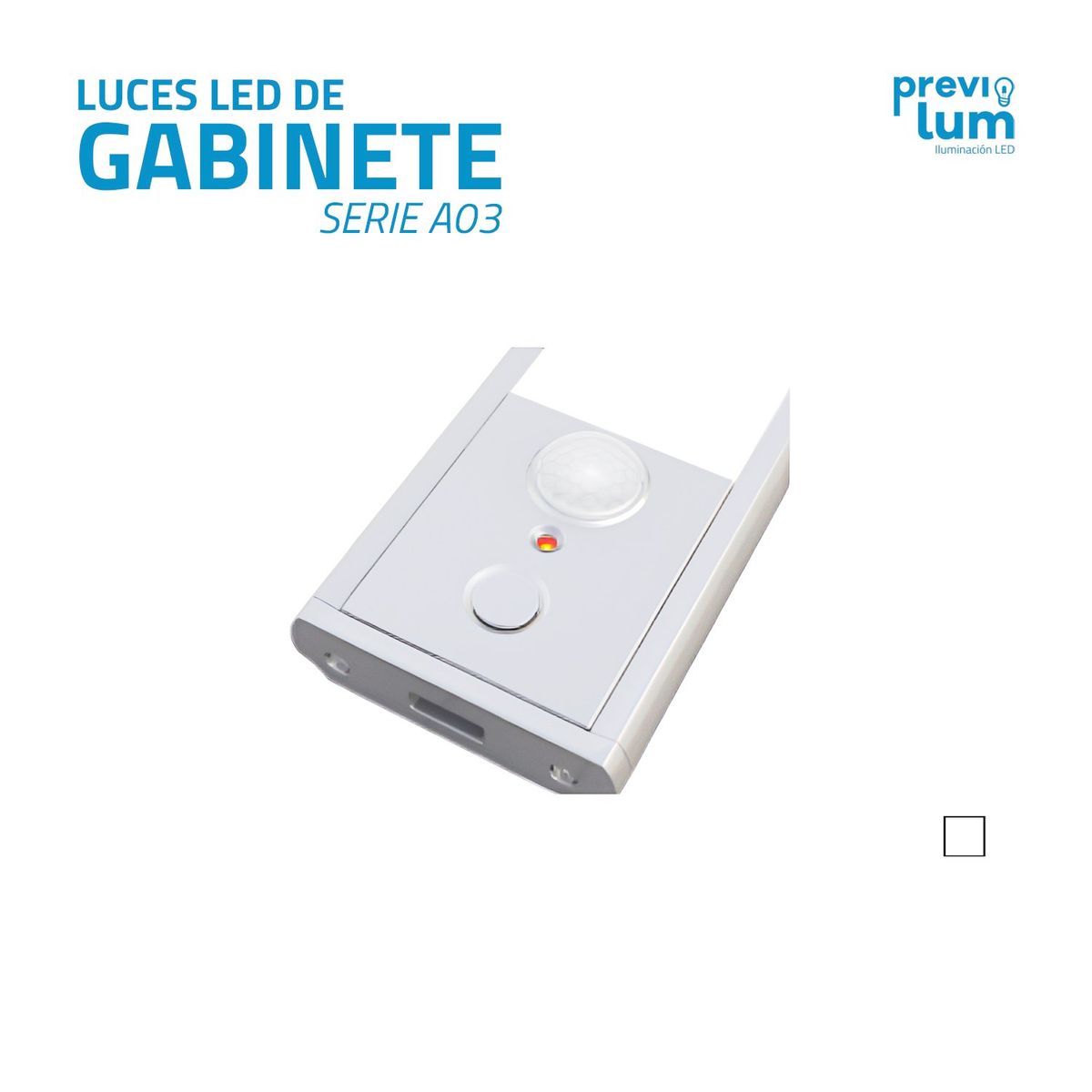 PREVILUM - LUZ DE GABINETE SENSOR DE MOVIMIENTO RECARGABLE 3 LUZ EN 1 60CM BLANCA