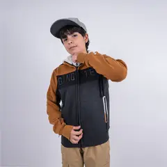 GANGSTER - Niño Polerón Fullzipper Fleece Fun Negro