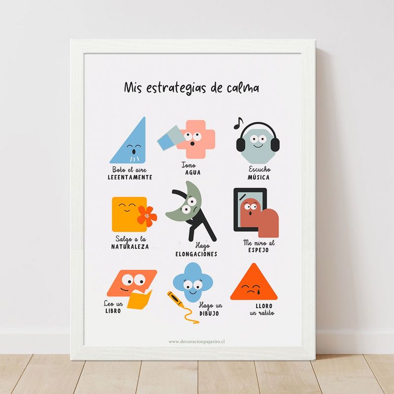 DECORACION PAJARITO - Cuadro Infantil emociones y estrategias de calma