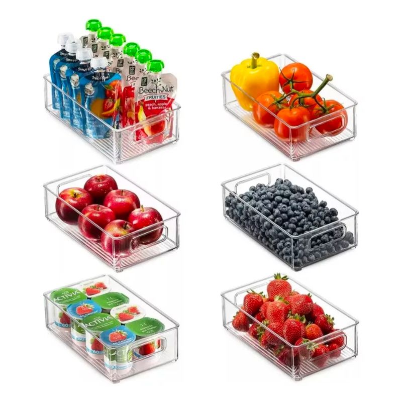 GENERICO - Set 6 Cajas Organizadoras De Refrigerador Cocina