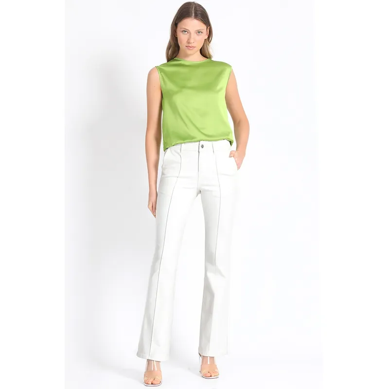 LIOLA - Jeans Bootcut Tiro Medio Crudo Liola
